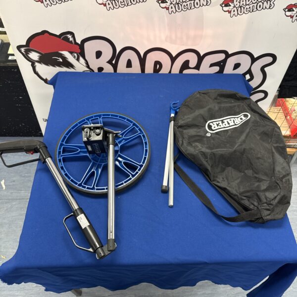 Draper surveying wheel with carry bag for distance measurement.