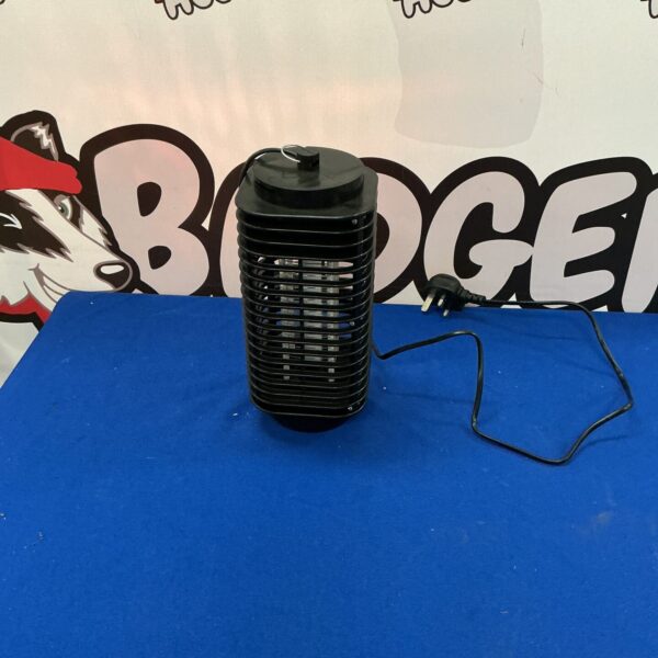 Electric insect killer lamp for attracting and zapping flying insects.