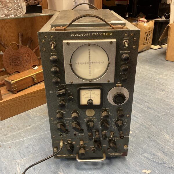 Vintage E M I oscilloscope model W M 2, analogue test equipment.