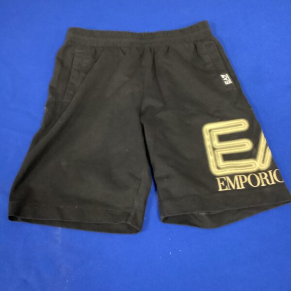 Front view of Emporio Armani designer shorts.