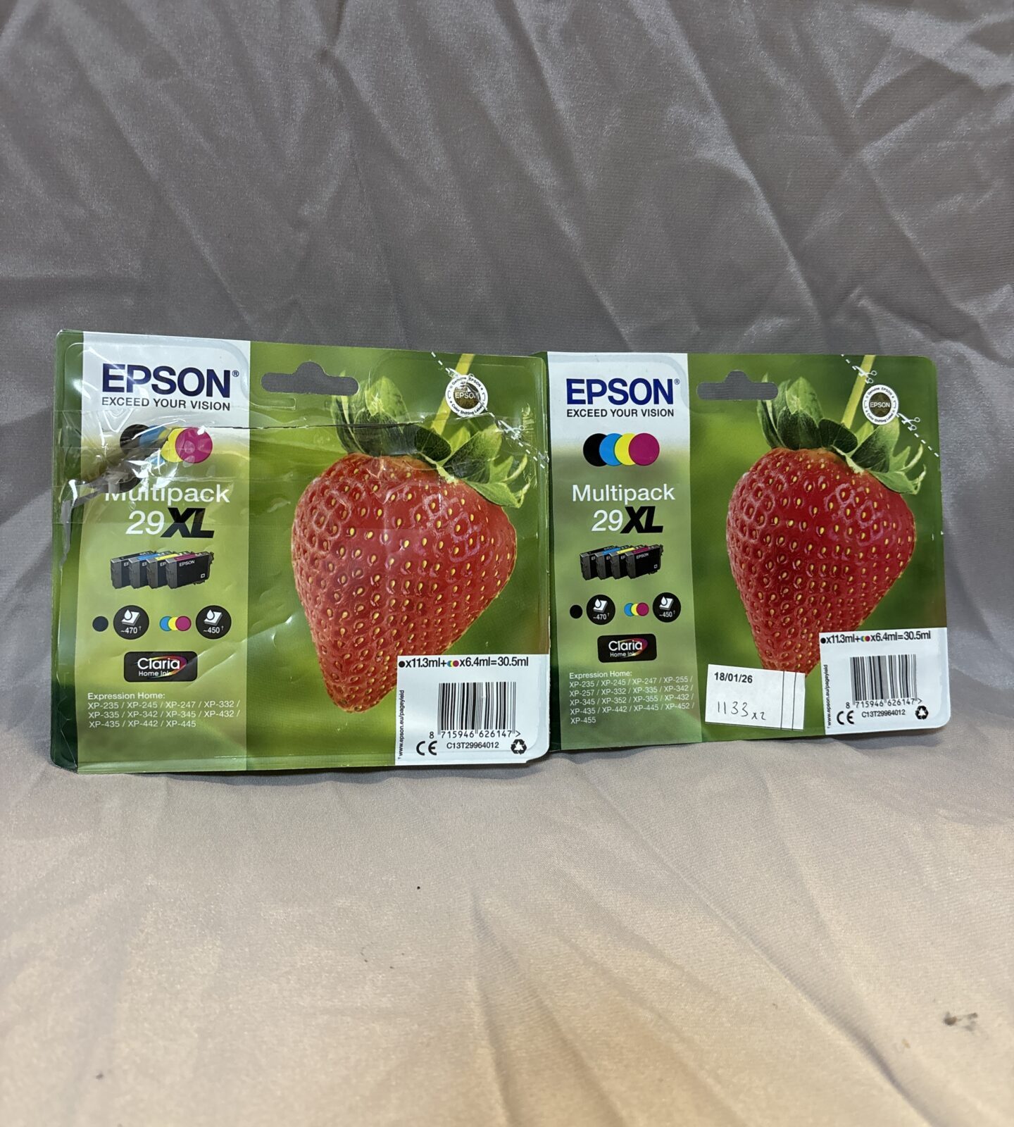 2 Epson 29XL printer ink multi packs – Badgers Auctions