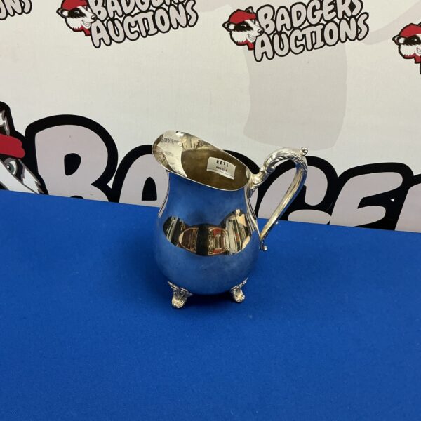 Vintage Galleon silverplate water jug for collectible tableware.