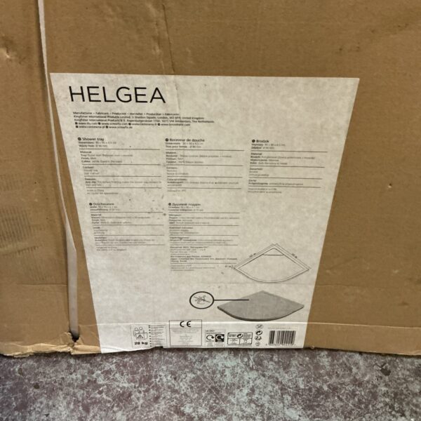 Cooke and Lewis Helgea quadrant 90x90 White Shower Tray