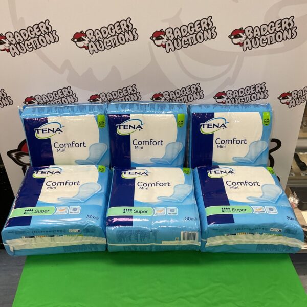 Six packs of thirty tenor comfort mini towels