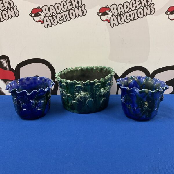 Nicholas hurle studio pottery face pattern designer bowls
