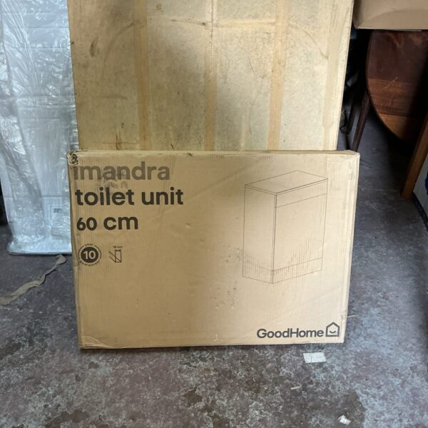 Modern Imandra 60cm toilet unit for bathroom storage.