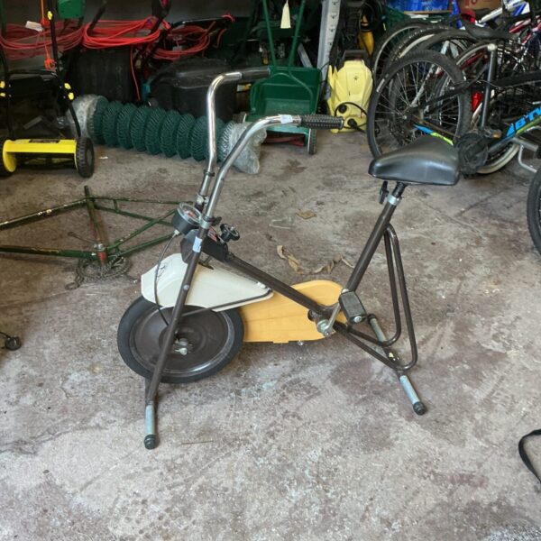Vintage Kellter fitness bike for indoor exercise and home gym use.