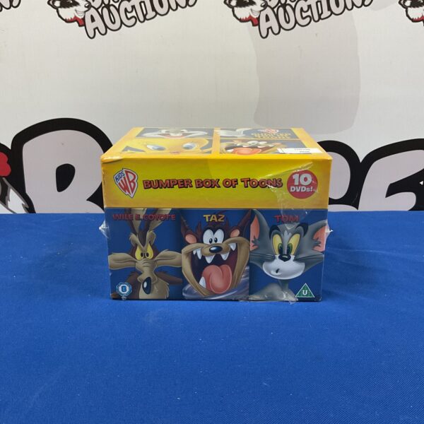 Front view of the Kids WB Looney Tunes Bumper Box of Toons.
