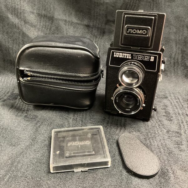 Vintage Lubitel 166b twin lens reflex camera, Soviet film photography.