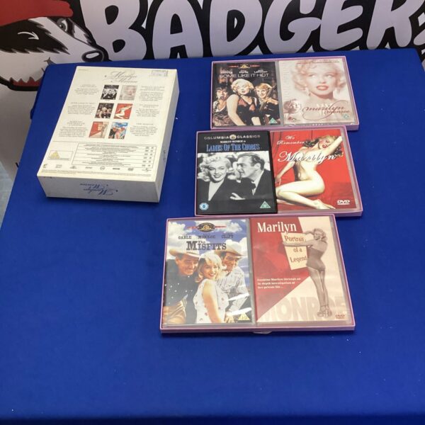 Front view of the Marilyn Monroe DVD collection box set.