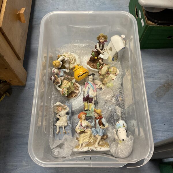 Vintage Marks & Rosefield porcelain figures in a lot.