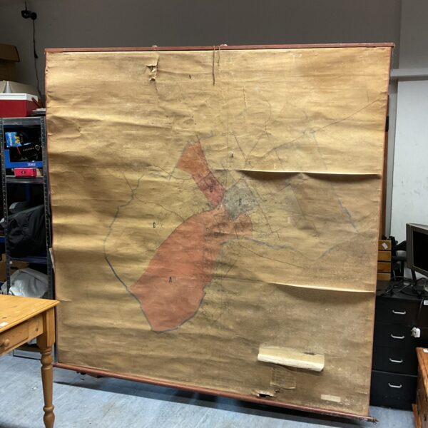 Large antique map of the Marlow District Council area, detailed topographical plan.