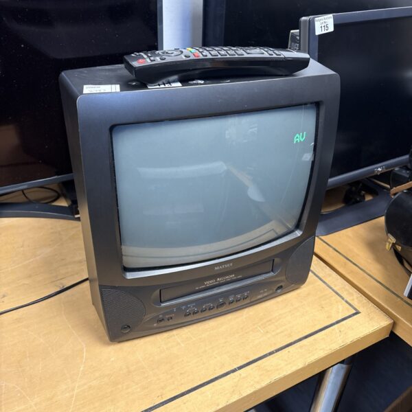 Front view of vintage Matsui CRT TV TVR190 television.