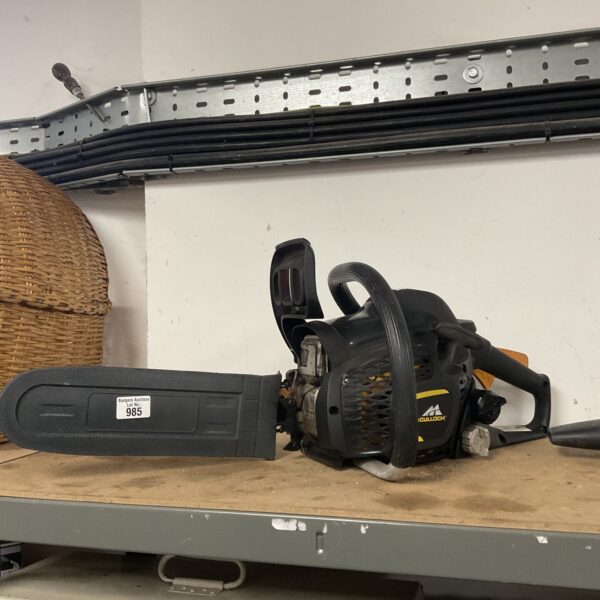 McCulloch CS35S petrol chainsaw for garden and DIY tasks.