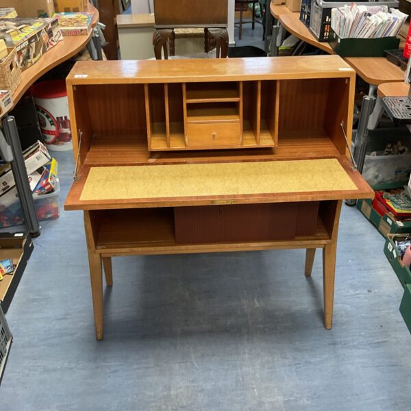Vintage midcentury bureau by Greaves and Thomas, a stylish writing desk.