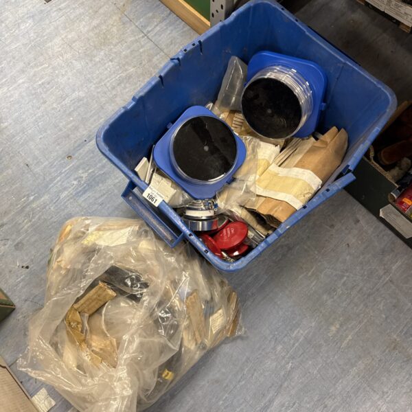 Mixed lot of vintage military electrical components and wiring.