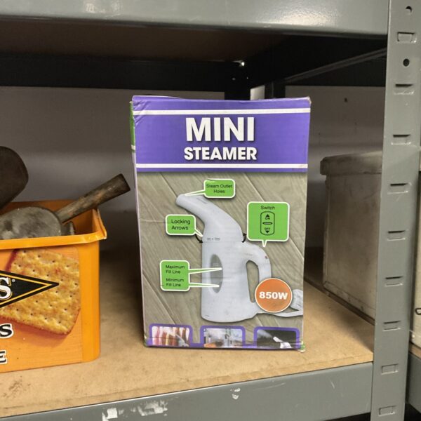 Unbranded mini steam cleaner appliance for home cleaning.