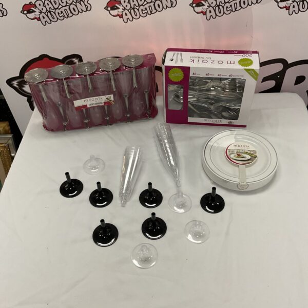 Mozaik by Sabertt 200 piece cutlery set packaging, disposable tableware.