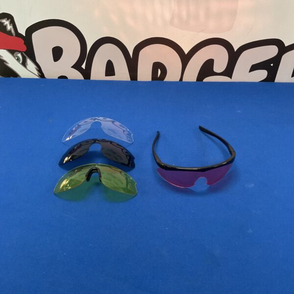 Vintage Napier shooting glasses with case and spare lenses.