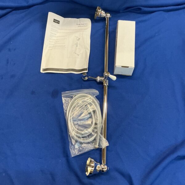 Chrome Niagara slide rail shower kit for bathroom use.