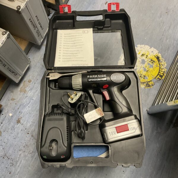 Parkside cordless drill set in original carrying case.