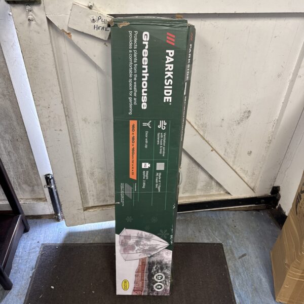Parkside portable greenhouse measuring 160x180x160cm, ideal for garden plants.