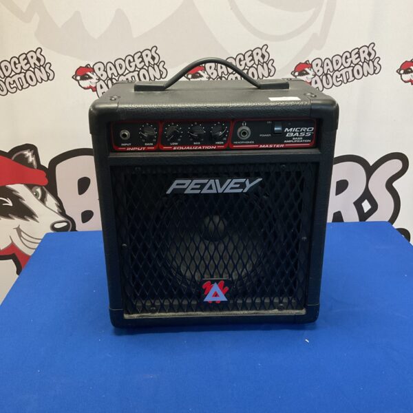 Vintage Peavey Microbass guitar amplifier, compact and portable.