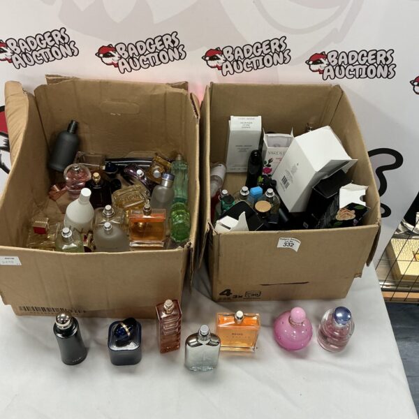 Mixed lot of perfume and aftershave bottles, including CK One and Boss Bottled.