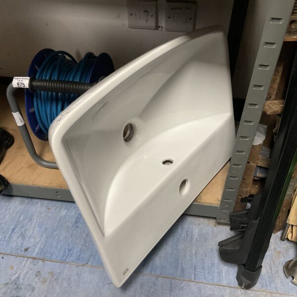 White Rak Ceramics sink basin for bathroom renovation.