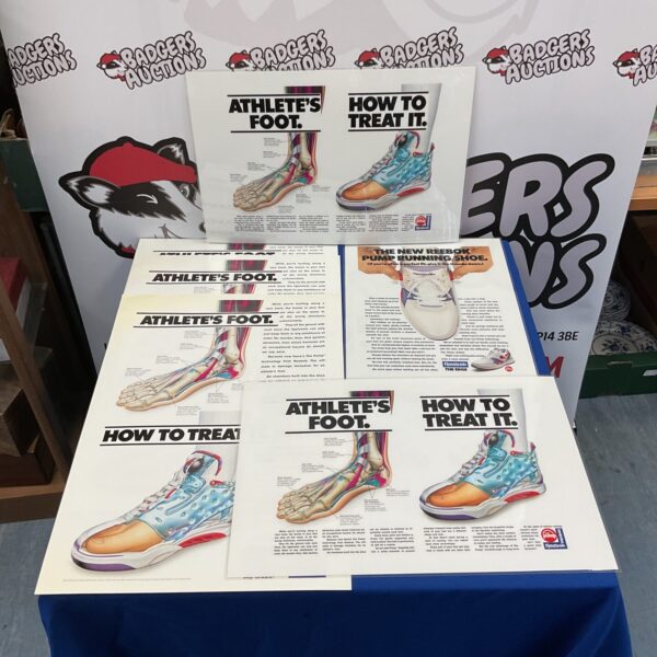 Vintage Reebok Pump advertising prints from the 1990s.
