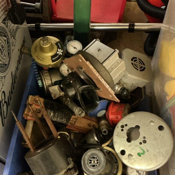 Vintage regulator and gauge lot with brass components.