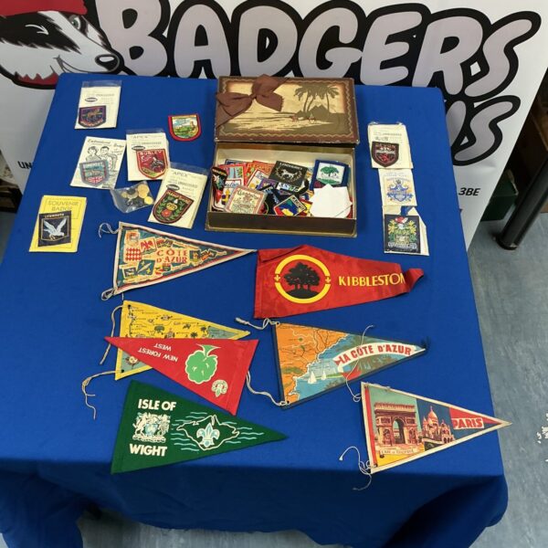 Large collection of vintage Scout Camp Badges and pendants.