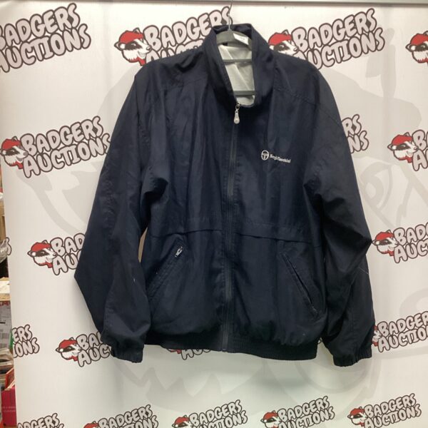 Front view of a vintage Sergio Tacchini track jacket.
