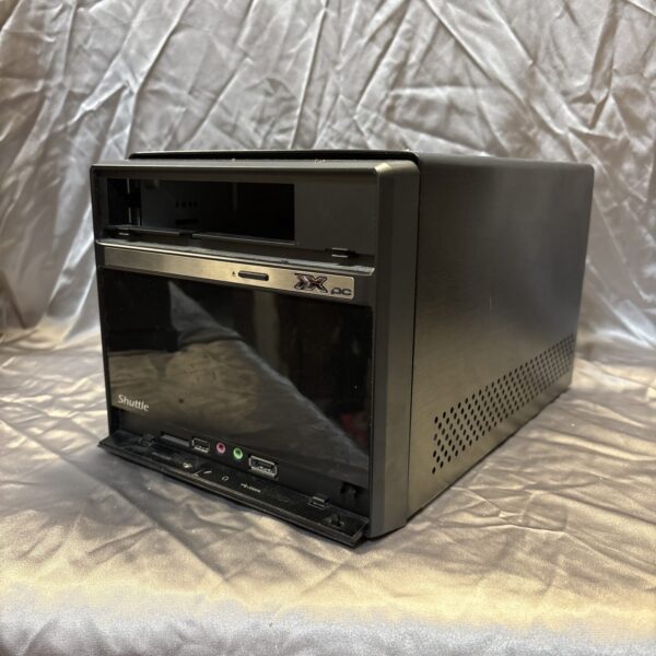 Black Shuttle XPC barebone PC case for small form factor builds.