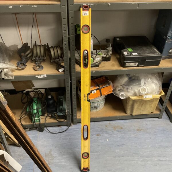 Site 47.5 inch spirit level for accurate building measurements.