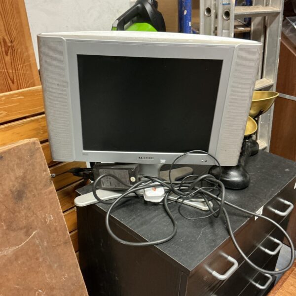 Front view of a small Samsung television, vintage analogue TV.