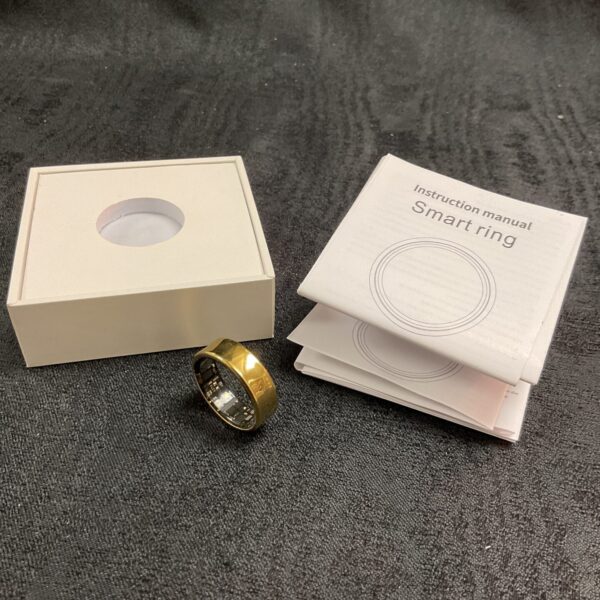 New smart ring presented in its original packaging.