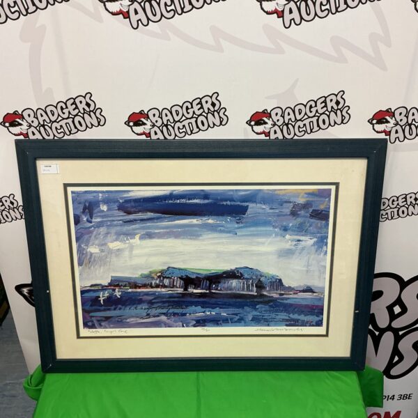 Framed print of Staffa, Fingal’s Cave by Hampshire MacDonald.
