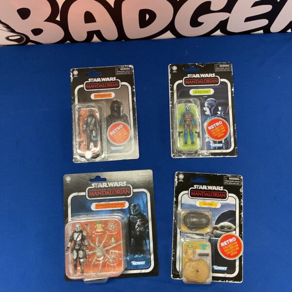 Star Wars The Mandalorian figures lot by Kenner, including Bo-Katan and Grogu.