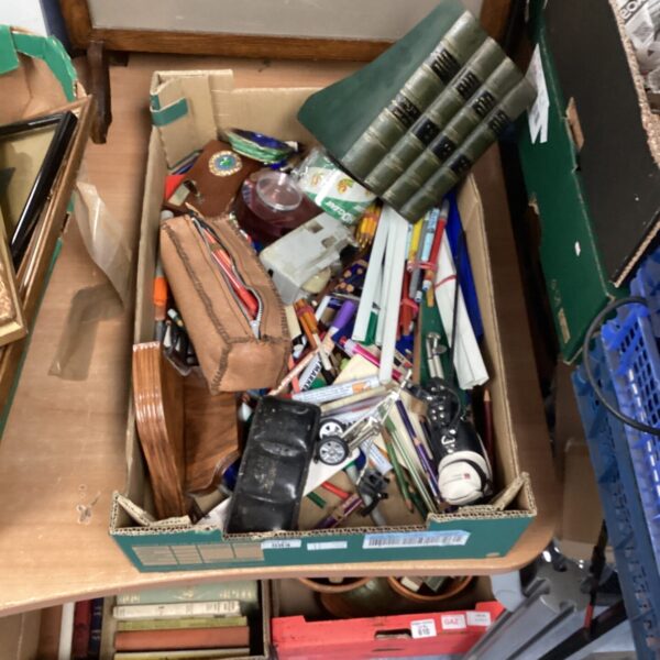 Mixed lot of vintage and modern stationery items.