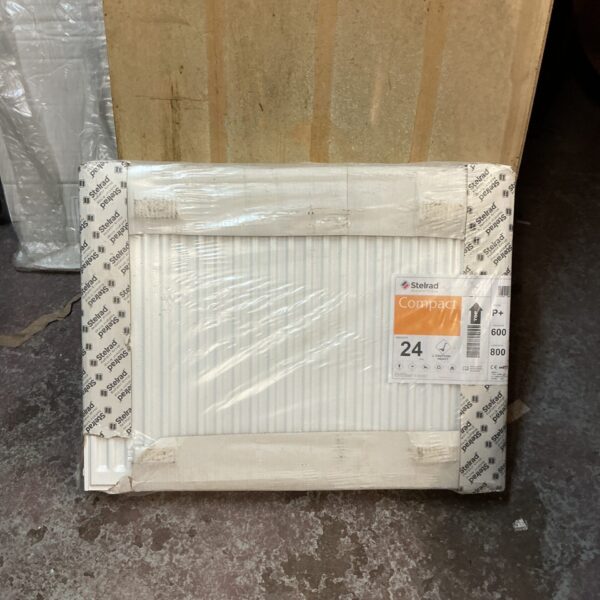 Stelrad 600x800 double panel radiator for central heating system.
