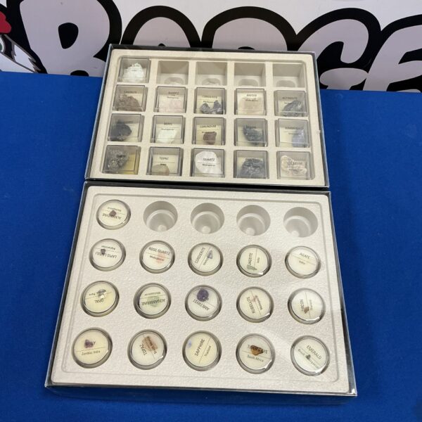 Assorted stone collection with various colours and textures.