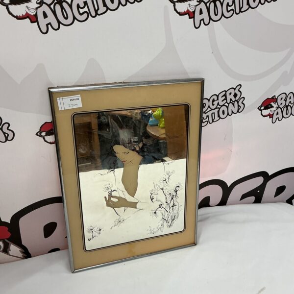 Vintage Susan Obrant style mirror with sculpted frame.