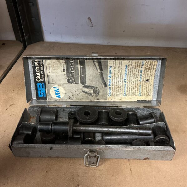 Vintage Sykes Pickavant clutch alignment kit in original case.