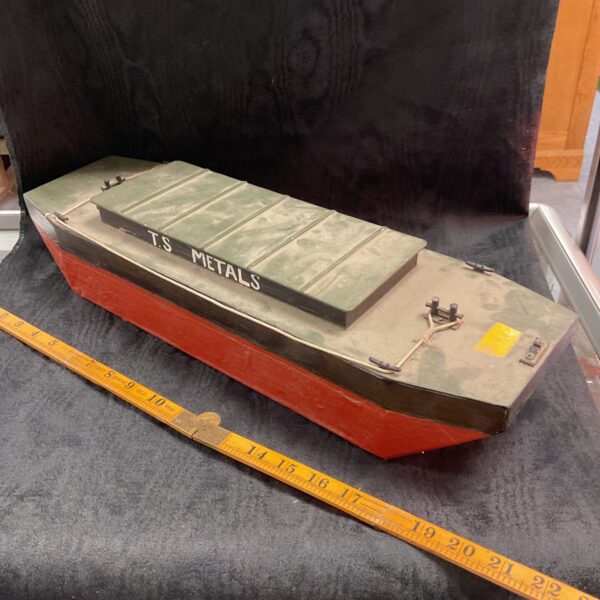Detailed 20-inch model of the Thames barge T.S Metals.