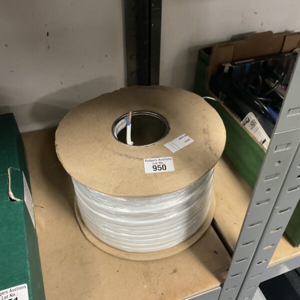 New roll of three core power cable on a reel.