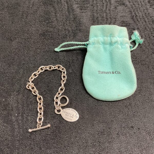 Vintage Tiffany sterling silver bracelet with original pouch