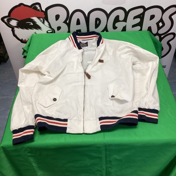 Vintage USC Trojan jacket size L, classic college letterman style.