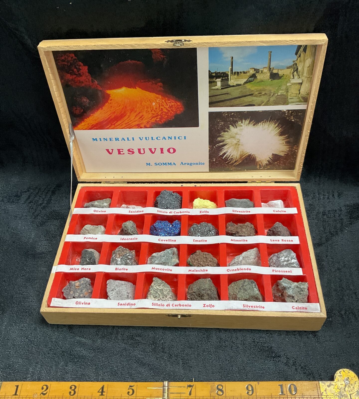 Volcanic Sample Collection Boxed collection of volcanic minerals from Mount Vesuvius Italy ...