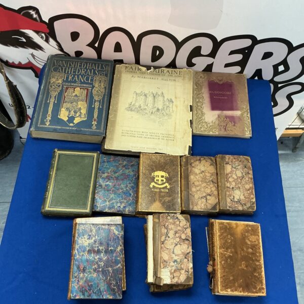Vintage book "Vanished Cathedrals of France" in a collection.